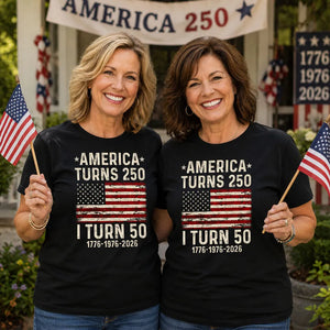 America Turns 250 Personalized Shirt - Birthday Gift for Him, for Her, 250th Anniversary