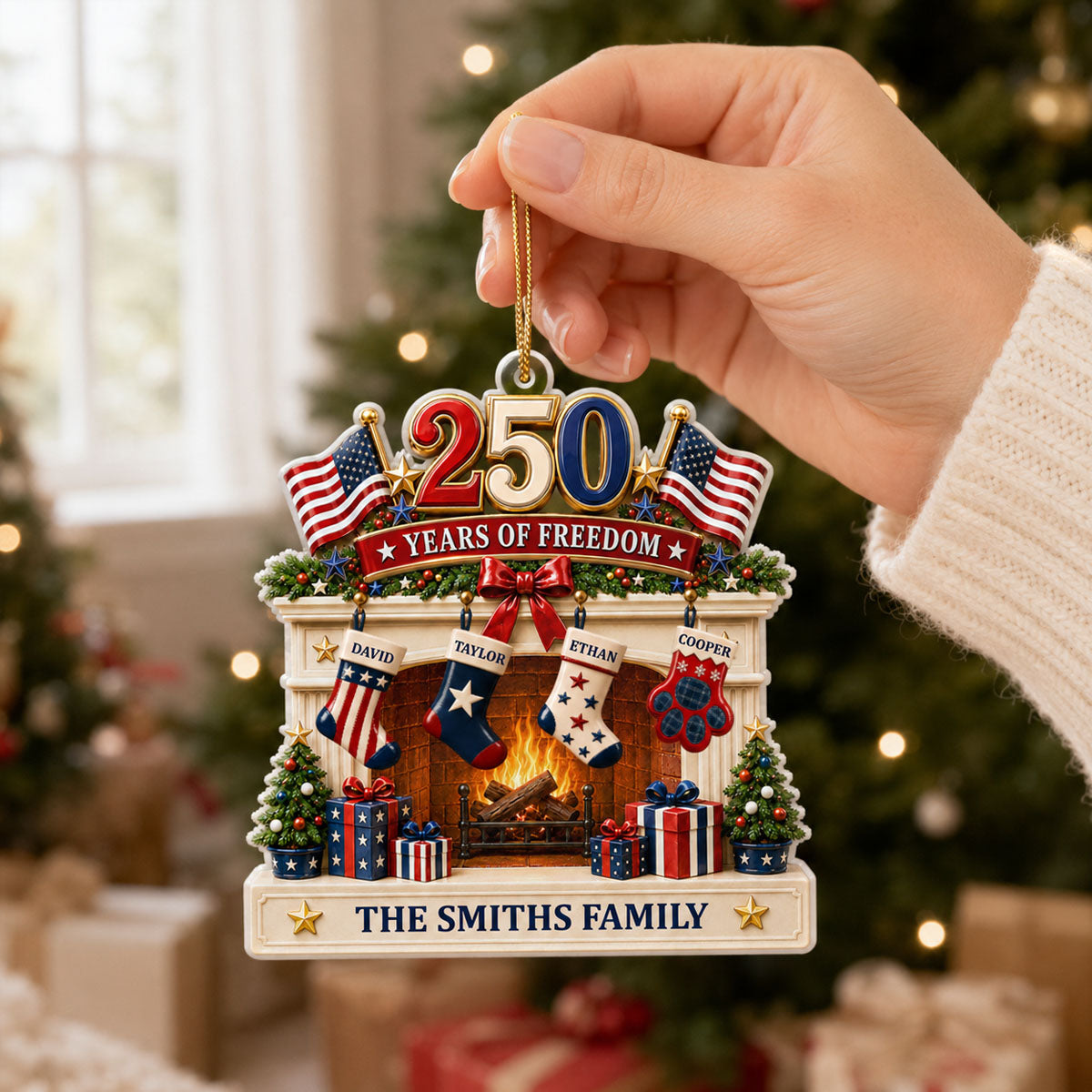 Christmas Love Anchored In Heritage And Pride - Personalized Custom Shaped Acrylic Ornament