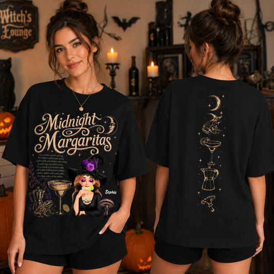 Vintage Midnight Margaritas Shirt, Practical Magic Tee, Retro Halloween Movie Shirt, Girls Tequila Shirt, Spooky Season Gift