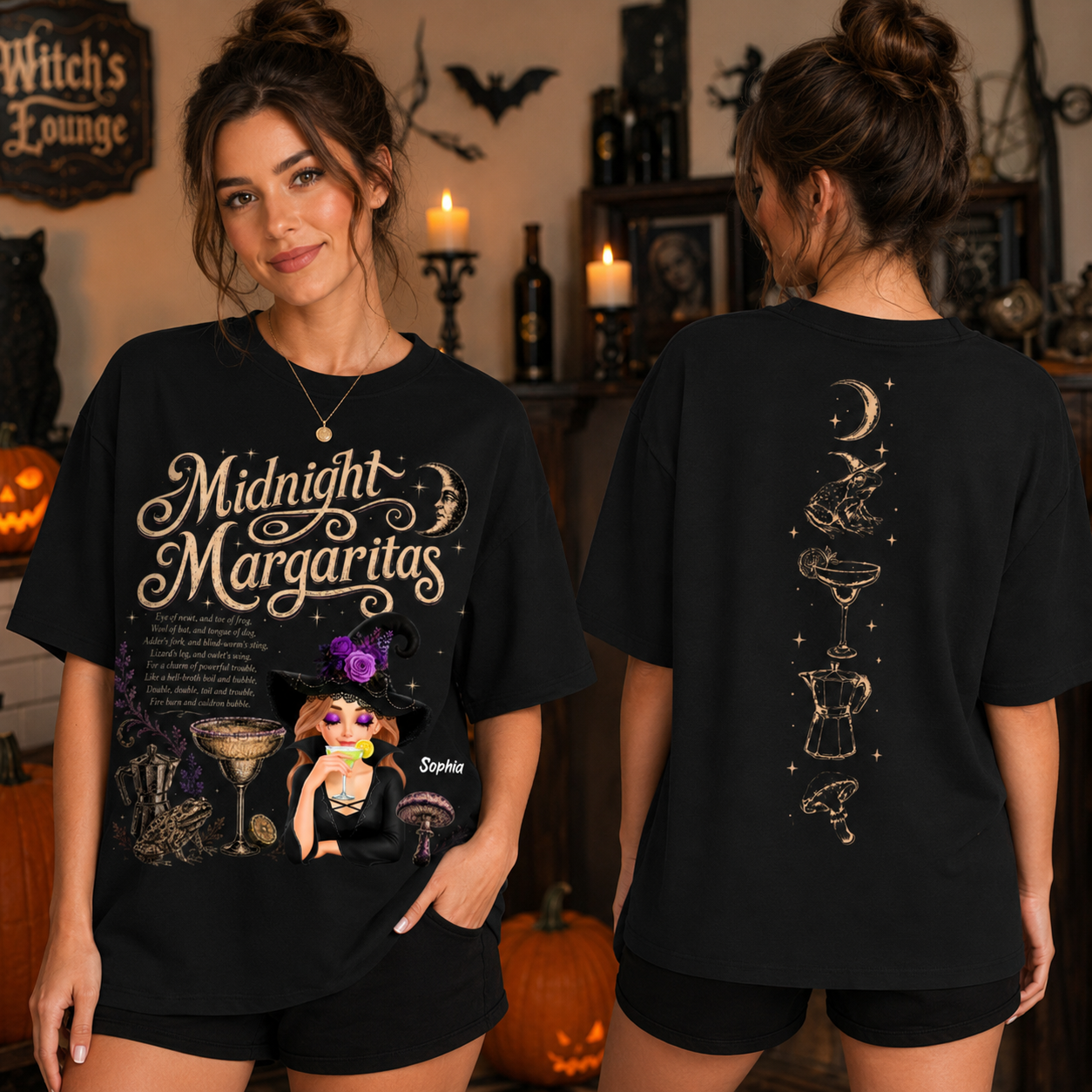 Vintage Midnight Margaritas Shirt, Practical Magic Tee, Retro Halloween Movie Shirt, Girls Tequila Shirt, Spooky Season Gift