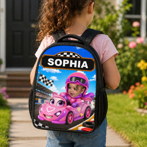 Driven To Explore - Custom Photo Kids Backpack - Personalized Back To School Gifts For Kids