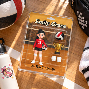 Proud Volleyball Player - Personalized Acrylic Block Plaque - Unique Christmas Gift For Volleyball Players, Granddaughter, Daughter