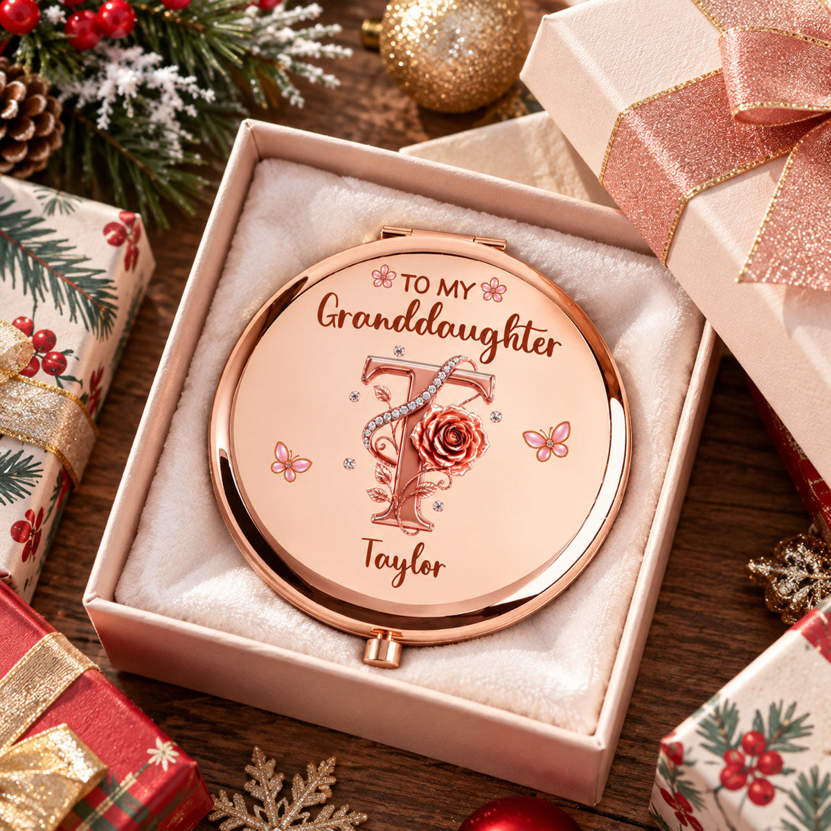 Beautifully Strong - Personalized Compact Mirror