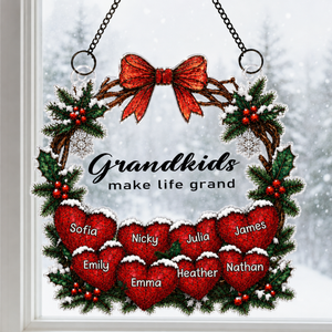 Grandma Little Snow - Personalized Suncatcher - Christmas Decoration