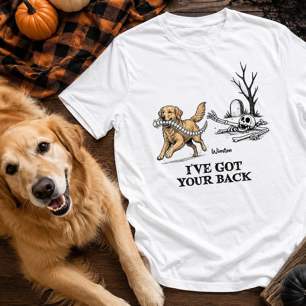 I've Got Your Back Custom Photo Dog Stealing Backbone - Personalized Shirt