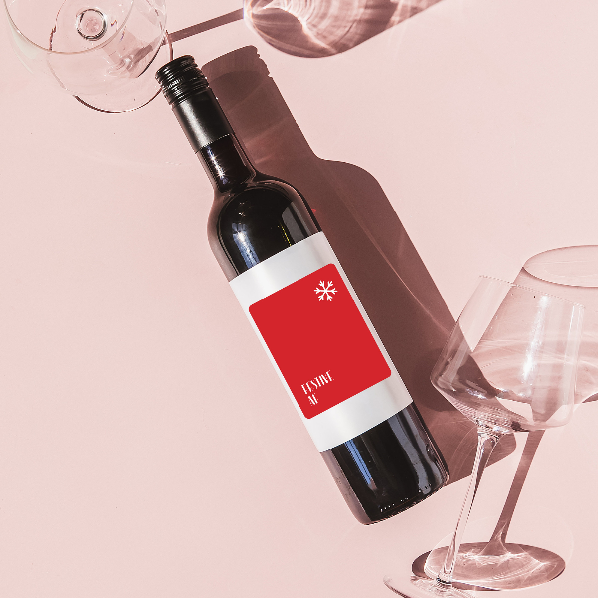 Christmas Wine Label Gift, Holiday Hostess Christmas Decor, Funny Christmas Party Wine Label, Christmas Gift for Mom, White Elephant Label