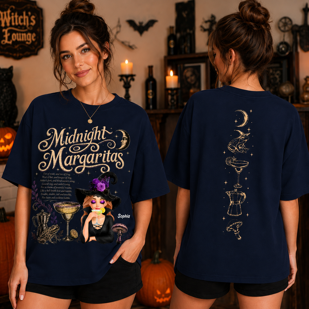 Vintage Midnight Margaritas Shirt, Practical Magic Tee, Retro Halloween Movie Shirt, Girls Tequila Shirt, Spooky Season Gift