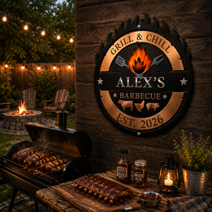 Smoke House & Grill - Personalized Metal Sign