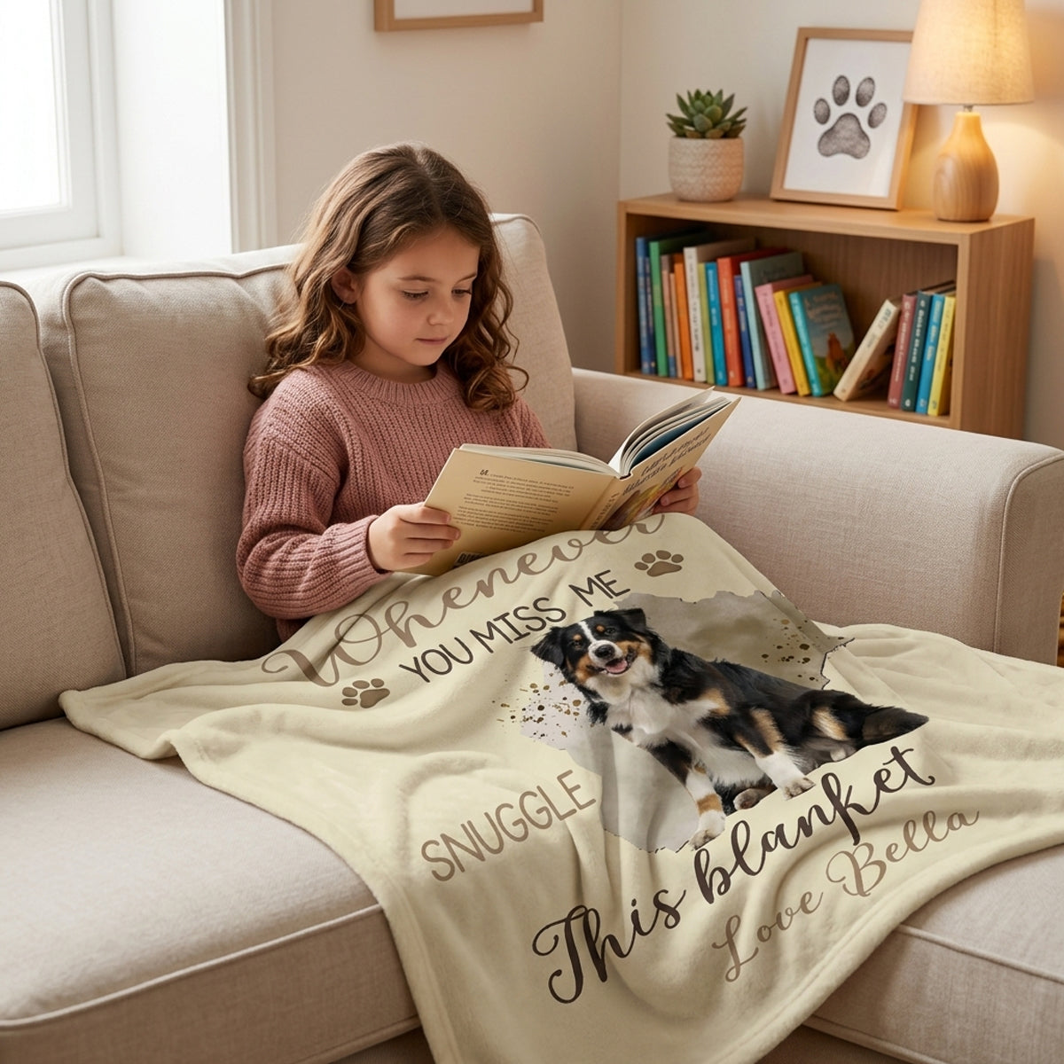 Whenever You Miss Me Snuggle This Blanket - Personalized Memorial Keepsake Blanket