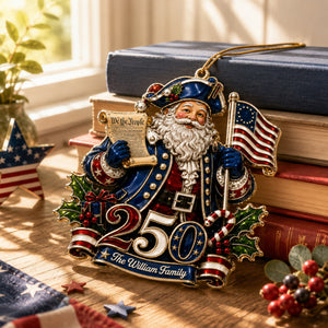 Anniversary Usa Christmas Ornament 2026 - Real 3D Raised Ornament