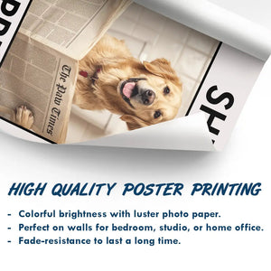 Custom Photo Funny Bathroom Pet Nice Butt Are You Pooping Toilet Dog Cat - Personalized Poster