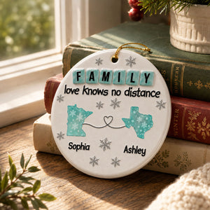 Family Love From Distance  - Personalized Acrylic Ornament