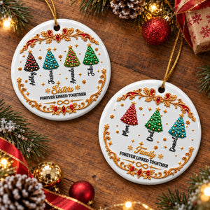 Family Names Christmas Tree - Real 3D Raised Ornament