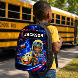 Driven To Explore - Custom Photo Kids Backpack - Personalized Back To School Gifts For Kids