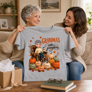 Grandma's Little Pumpkins - Personalized Shirt - Fall Tee for Grandma