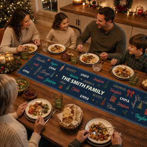 Family Name Christmas - Personalized Table Runner