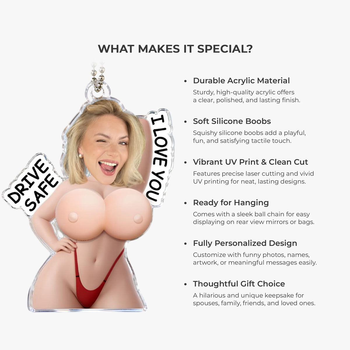 Sexy Wife Squishy Acrylic Ornament - Custom Couple Gifts