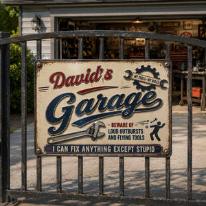 My Garage Metal Sign, Personalized Metal Sign, Gift For Dad and Mechanics
