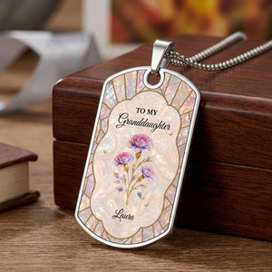 To My Granddaughter Personalized Keychain - Gift For Granddaughter and Birds lovers