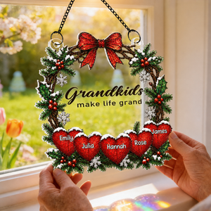 Grandma Little Snow - Personalized Suncatcher - Christmas Decoration