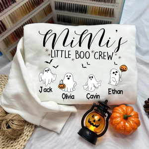 Custom Halloween Grandma Shirt, Grandma Boo Crew Shirt, Grandma's Bootiful Crew Shirt
