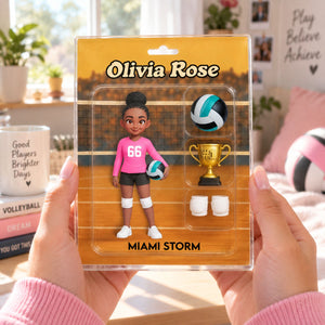 Proud Volleyball Player - Personalized Acrylic Block Plaque - Unique Christmas Gift For Volleyball Players, Granddaughter, Daughter