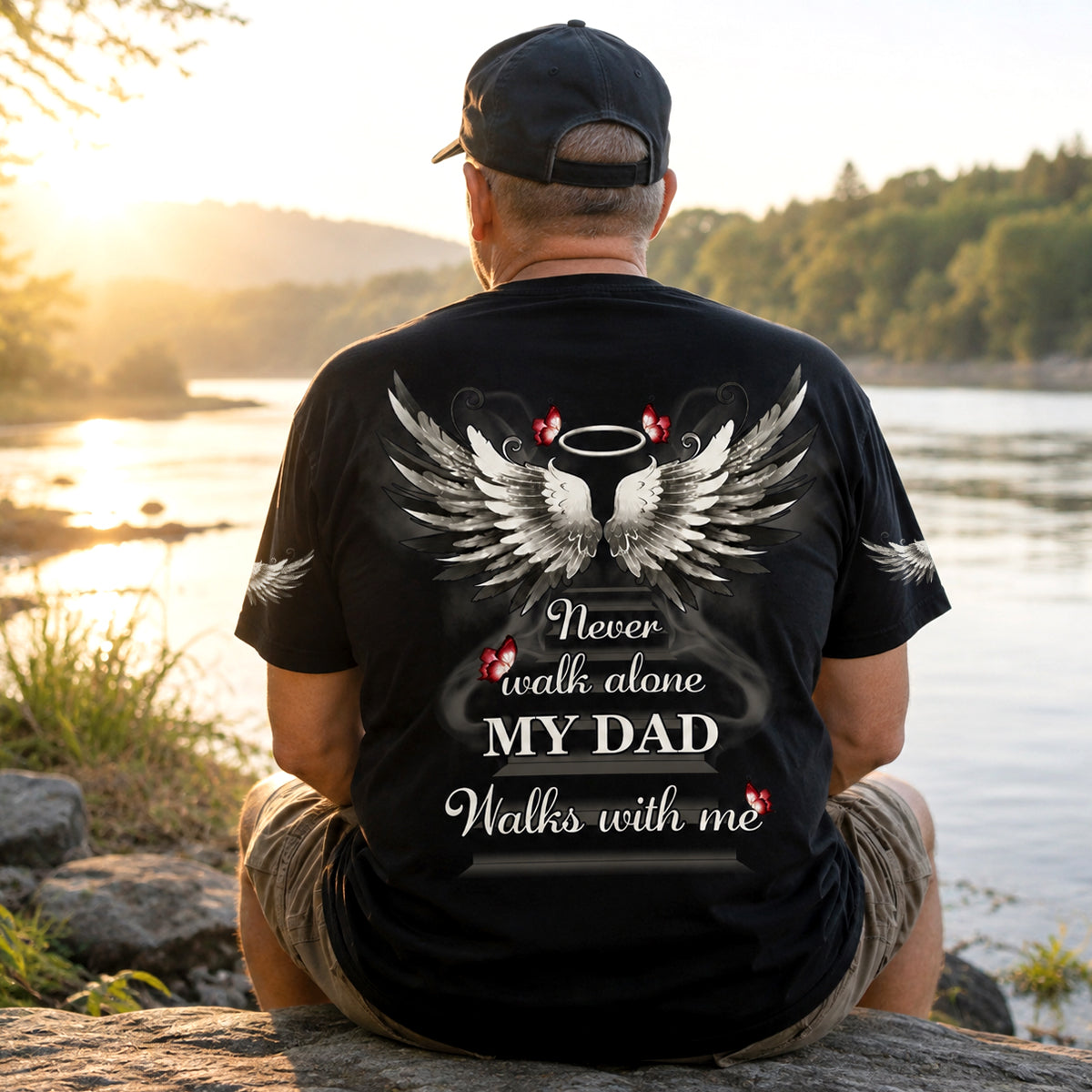 Never Walk Alone - Personalized Memorial T-Shirt
