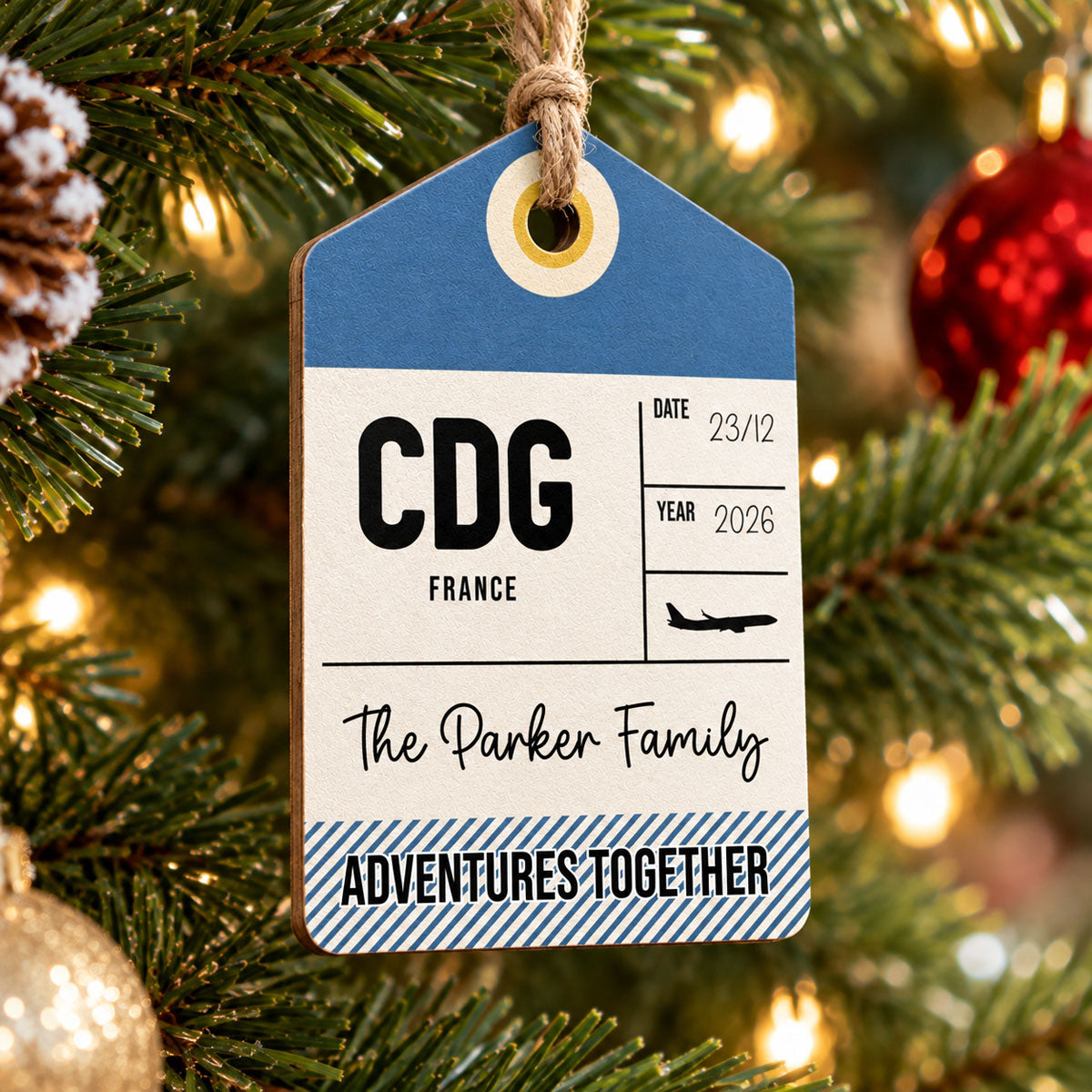Best Trip Of The Year - Personalized Wooden Ornament