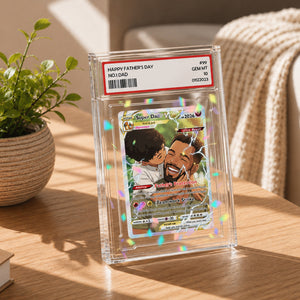 Personalized Father s Day Poke Card,Father s Day Gift, Custom PKM Photo Cards, Gifts for Gamer Dad, Custom PKM Trainer Card