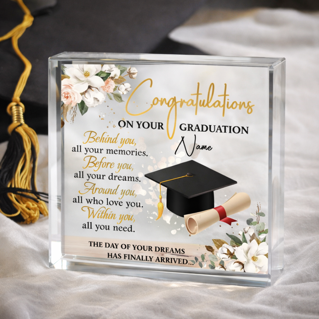 Congratulation On Graduation - Personalized Acrylic Plaque - Graduation Gift