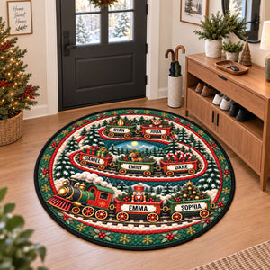 Magical Holiday Train - Personalized Quilted Mat