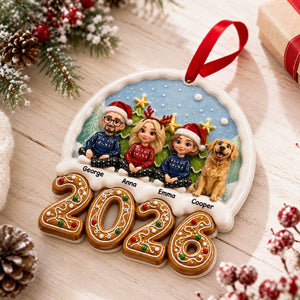 Family 2026 - My Family Christmas - Real 3D Ceramic Ornament