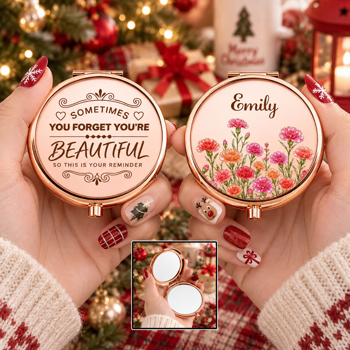 You Are So Beautiful - Personalized Compact Mirror