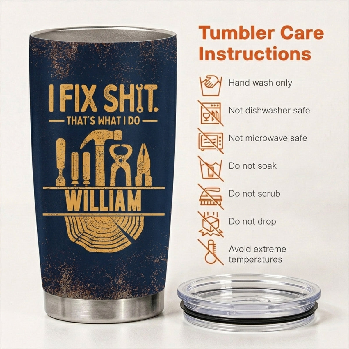 I Fix Sh!t That's What I Do - Personalized Tumbler