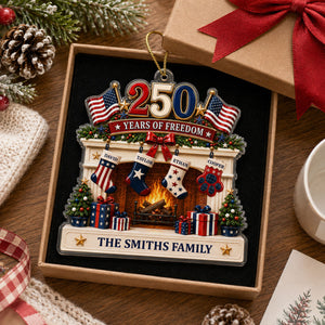 Christmas Love Anchored In Heritage And Pride - Personalized Custom Shaped Acrylic Ornament