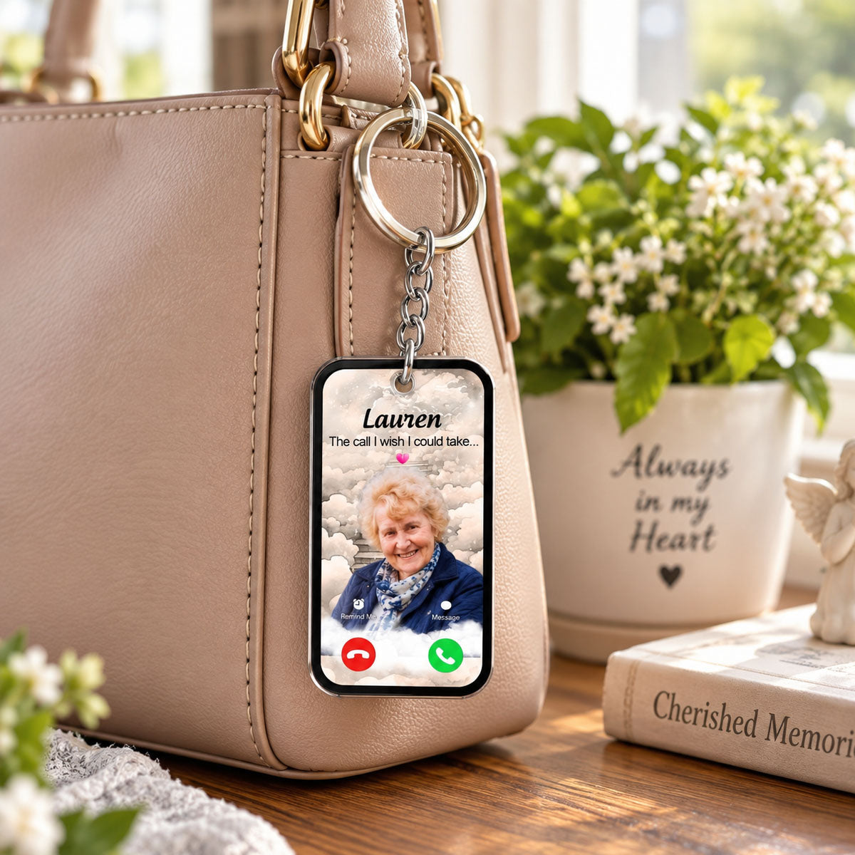 The Call I Wish I Could Take Memorial Sympathy Gift Remembrance Keepsake Photo Inserted - Personalized Acrylic Keychain