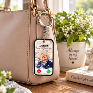 The Call I Wish I Could Take Memorial Sympathy Gift Remembrance Keepsake Photo Inserted - Personalized Acrylic Keychain