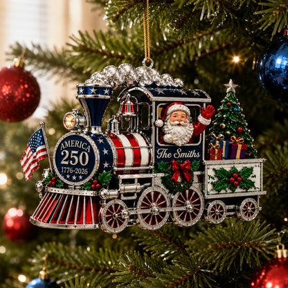 Anniversary Usa Christmas Ornament 2026 - Real 3D Raised Ornament