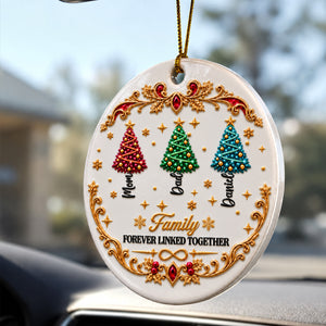 Family Names Christmas Tree - Real 3D Raised Ornament