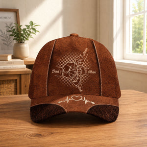 Custom Hat, All Over Print Classic Cap - Personalized Father's Day Gifts For Dad, Grandpa - Papa s Hand Holds The Whole Family