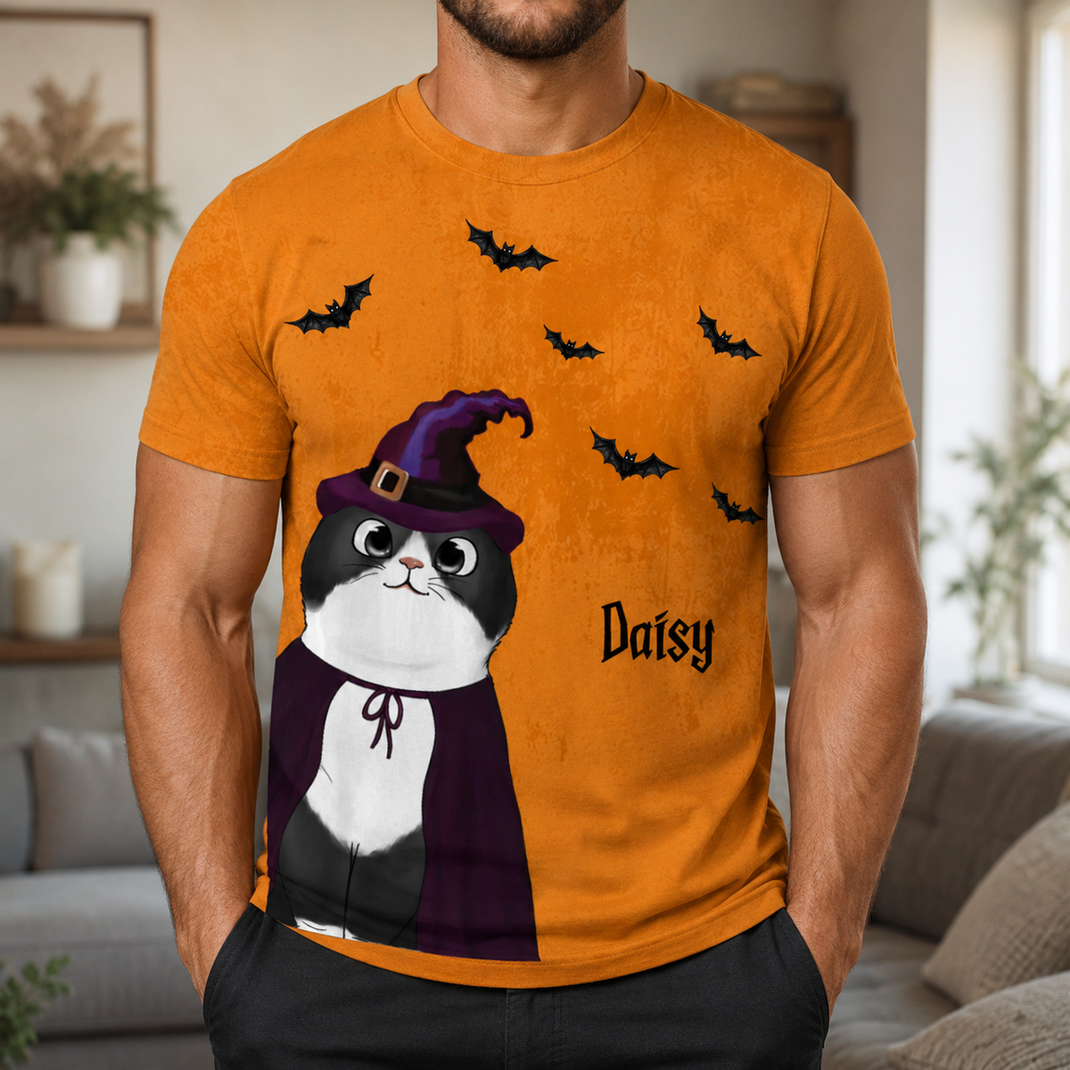 Peeking Halloween Cats Spooky Vibe - Personalized 3D Shirt - Halloween Gift For Cat Owners
