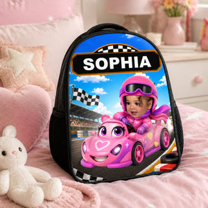 Driven To Explore - Custom Photo Kids Backpack - Personalized Back To School Gifts For Kids
