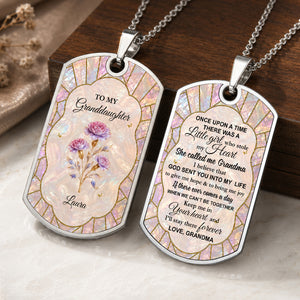 To My Granddaughter Personalized Keychain - Gift For Granddaughter and Birds lovers