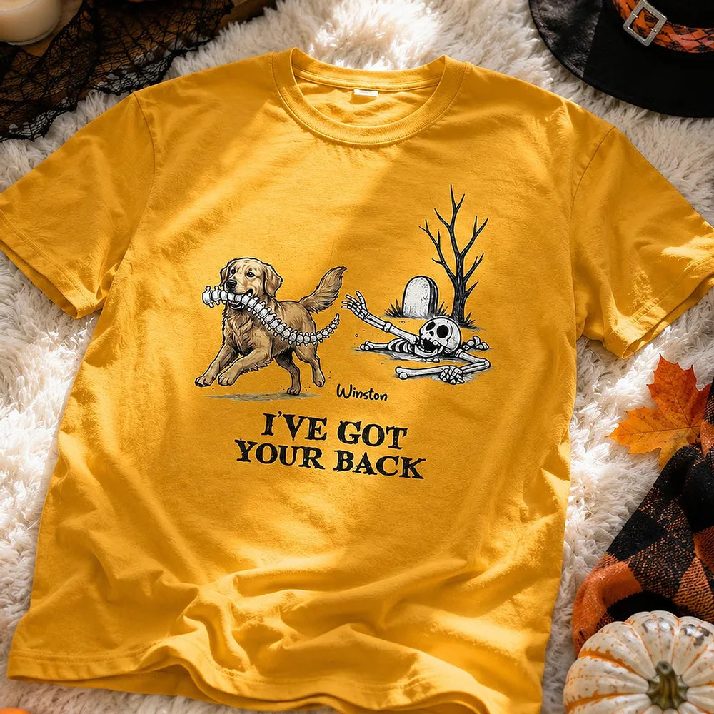 I've Got Your Back Custom Photo Dog Stealing Backbone - Personalized Shirt