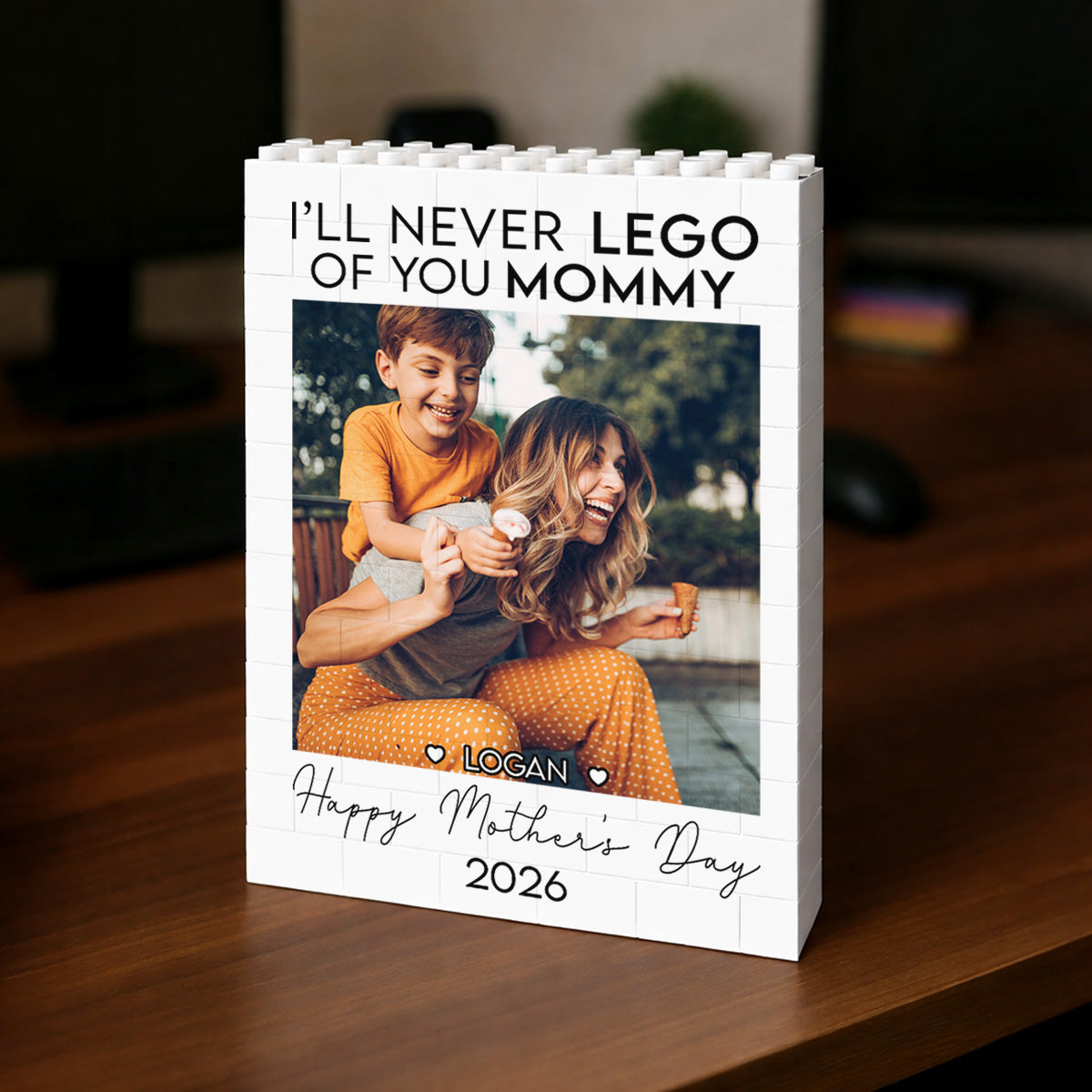 Personalized Mother's Day Gift For Mom, Custom Photo Building Block, Mommy And Me Puzzle Block, Custom Brick Figures from Photo, Gamer Mom