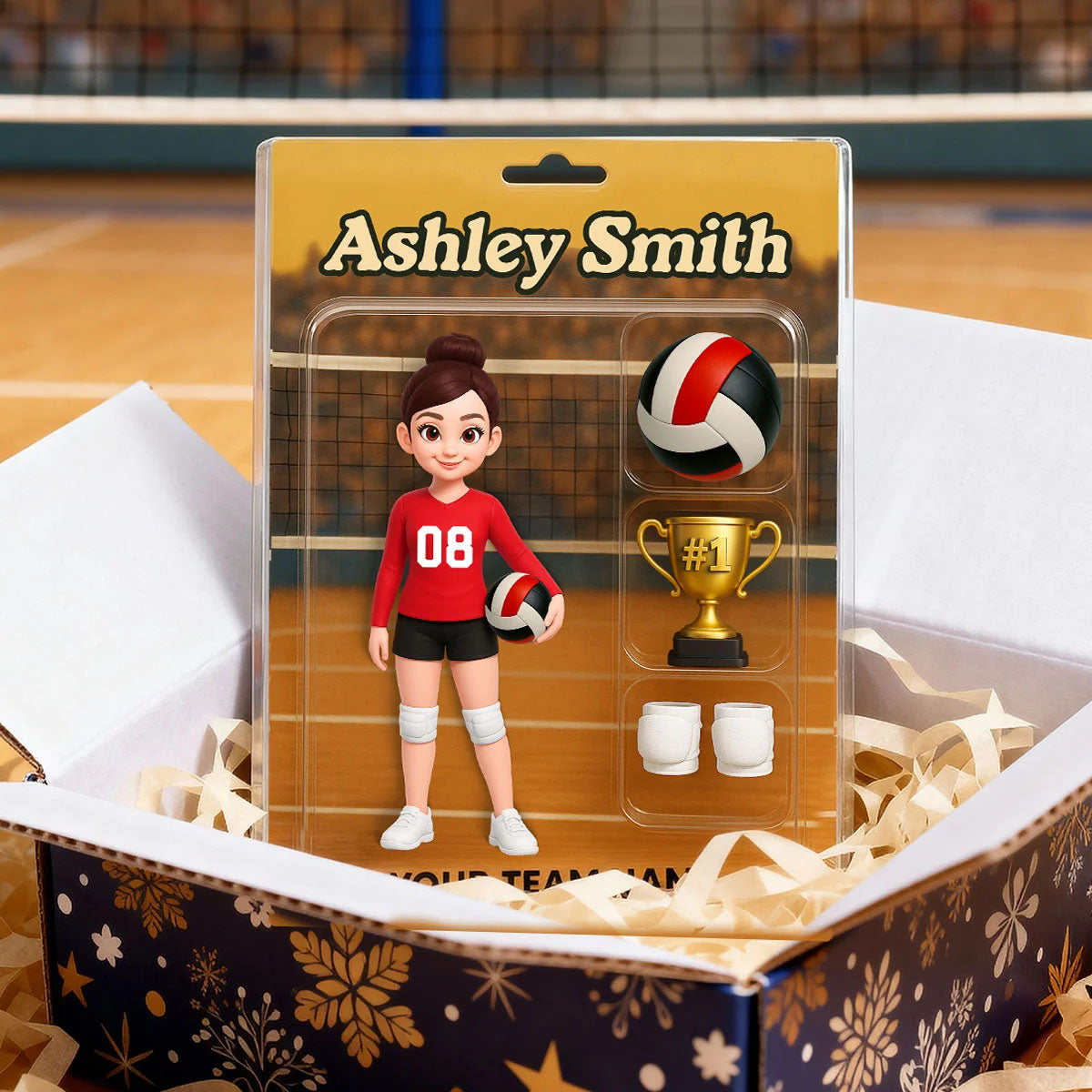 Proud Volleyball Player - Personalized Acrylic Block Plaque - Unique Christmas Gift For Volleyball Players, Granddaughter, Daughter