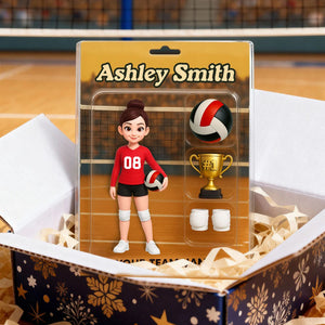 Proud Volleyball Player - Personalized Acrylic Block Plaque - Unique Christmas Gift For Volleyball Players, Granddaughter, Daughter