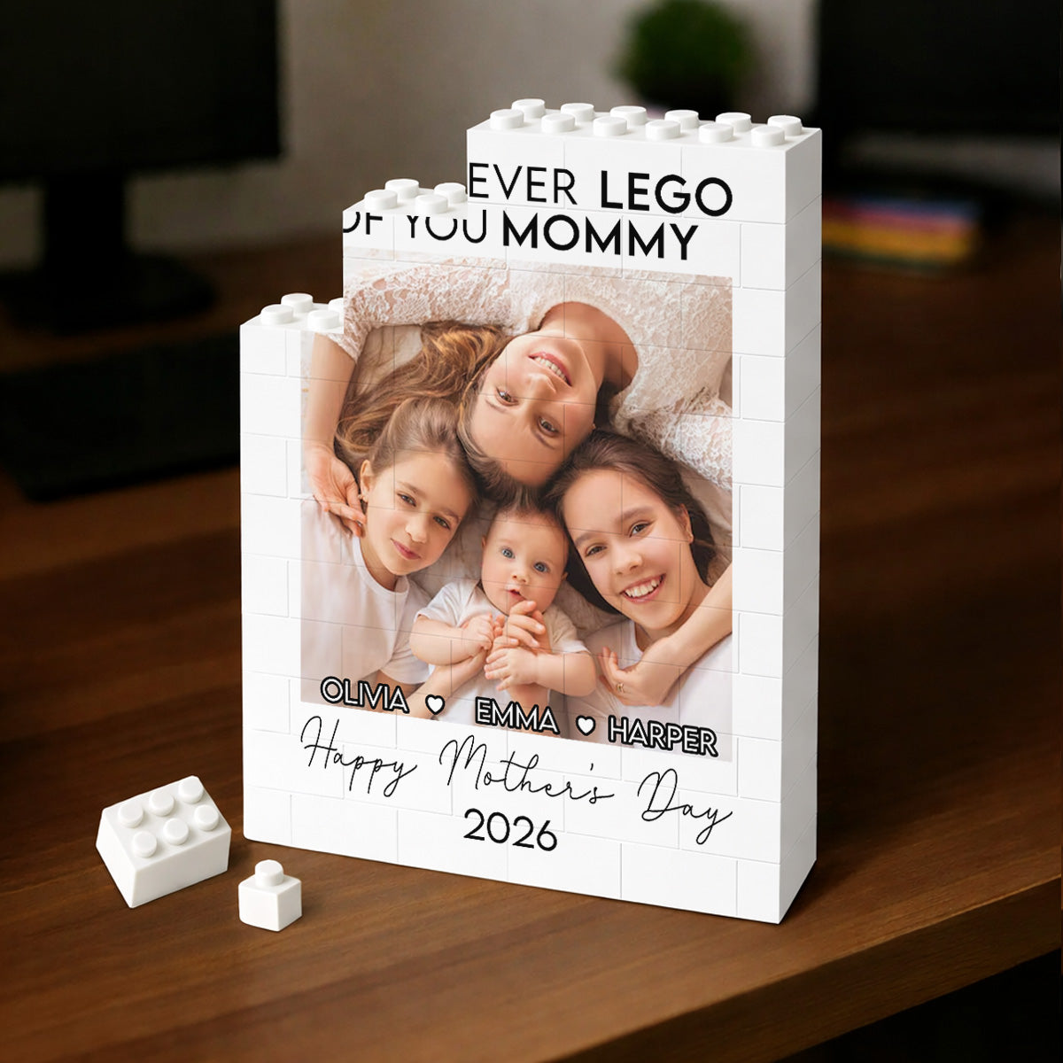 Personalized Mother's Day Gift For Mom, Custom Photo Building Block, Mommy And Me Puzzle Block, Custom Brick Figures from Photo, Gamer Mom