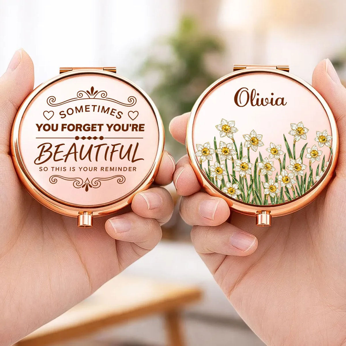 You Are So Beautiful - Personalized Compact Mirror