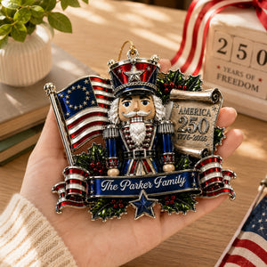 Anniversary Usa Christmas Ornament 2026 - Real 3D Raised Ornament